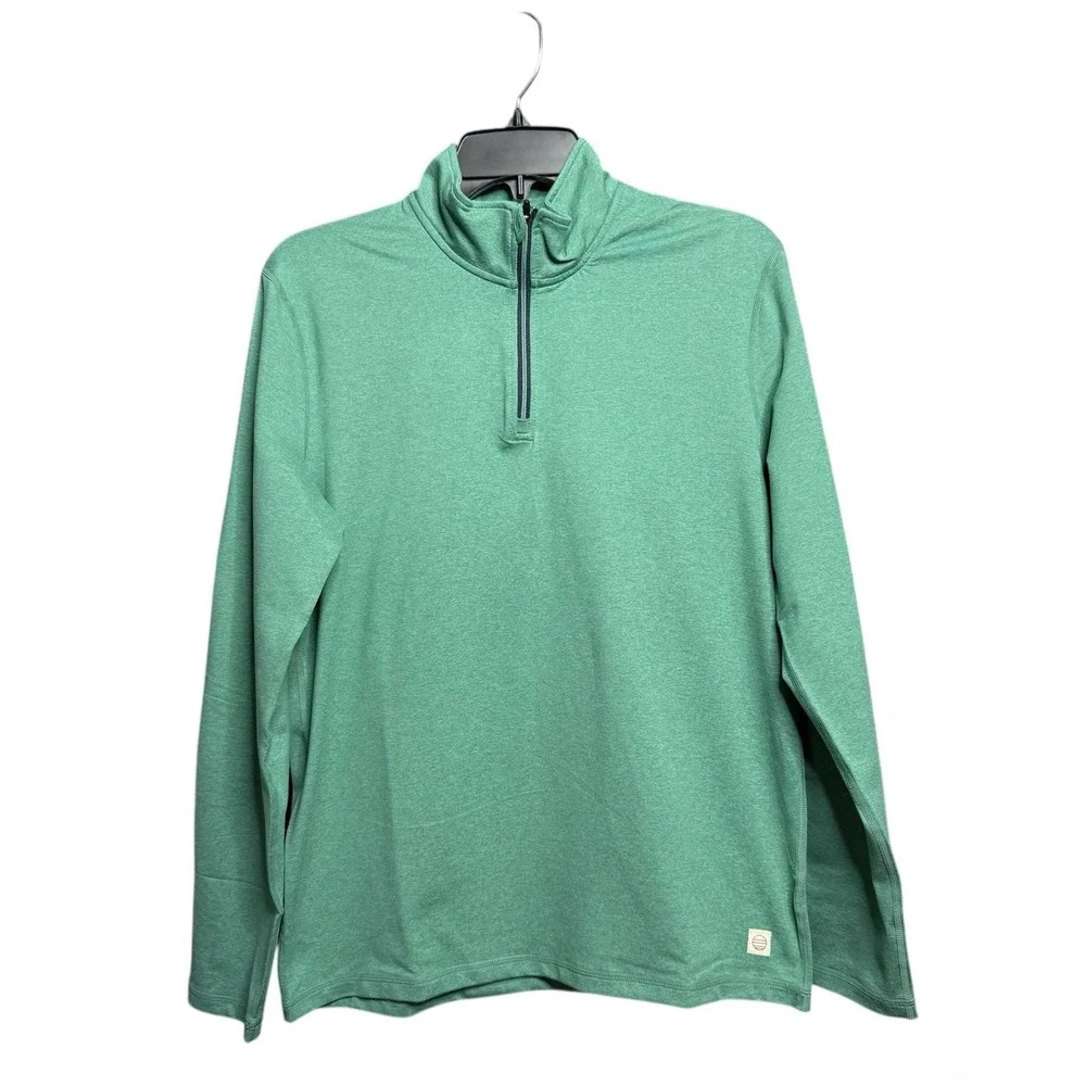 Marine Layer Men's Small green 1/4 Zip Weekend Sport Stretch Pullover Sweatshirt